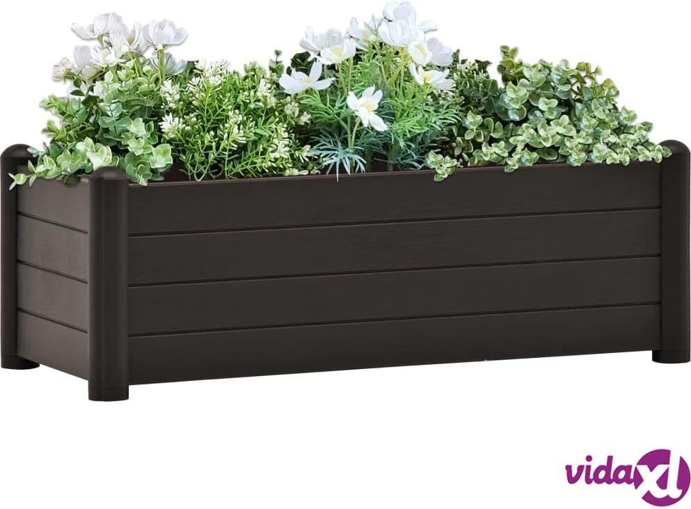 vidaXL Garden Raised Bed PP Anthracite 100x43x35 cm