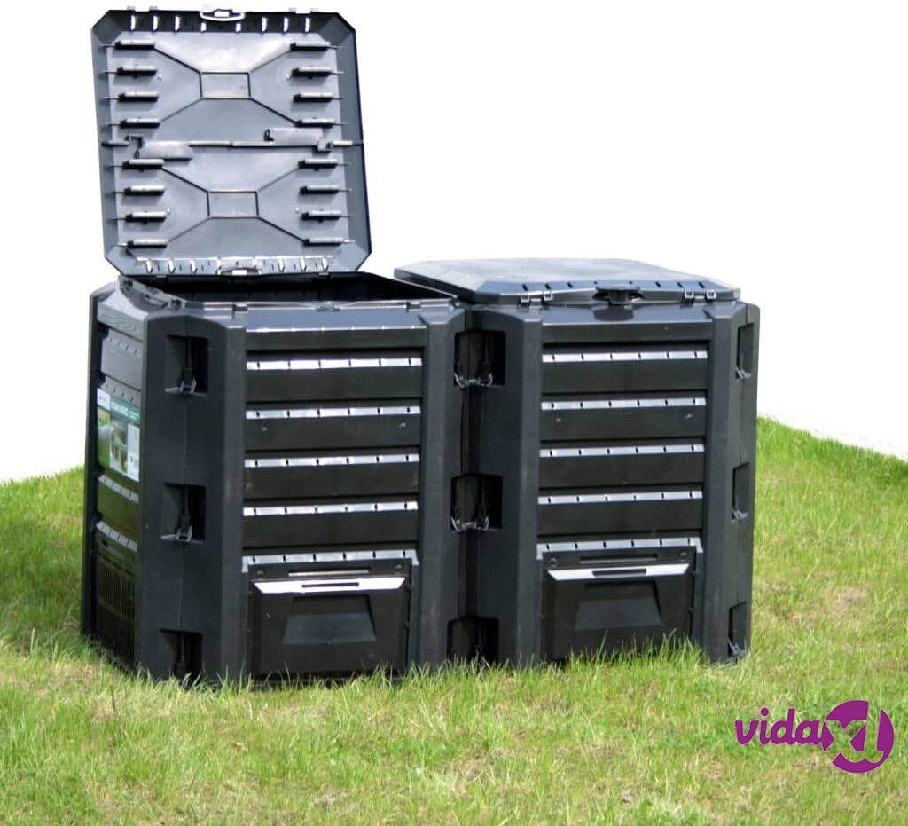 vidaXL Garden Composter Black 800 L