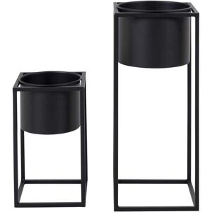 House Nordic Blumentopf »House Nordic Blumentopf Marla, 2 Stk.«, (2 St.) Schwarz