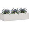 vidaXL Büro-Blumenkasten Hellgrau 90x40x23 cm Stahl - Grau