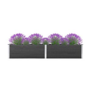 vidaXL Garten-Hochbeet 200x50x54 cm WPC Grau