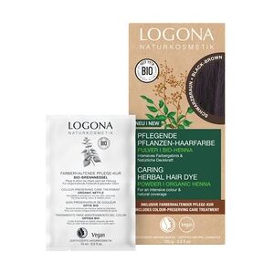 Logona Pflegende Pflanzen- Pulver Pflanzenhaarfarbe 100 g Braun