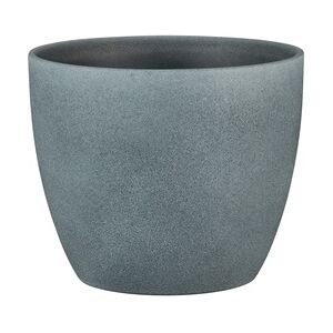 Scheurich Stone, Blumentopf aus Keramik,  Farbe: Dark Stone, 22 cm Durchmesser, 19.5 cm hoch, 5.5 l Vol.