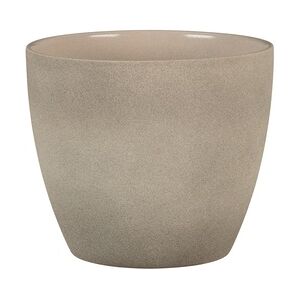 Scheurich Stone, Blumentopf aus Keramik,  Farbe: Taupe Stone, 22 cm Durchmesser, 19.5 cm hoch, 5.5 l Vol.