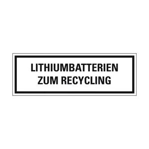 Aufkleber, Verpackungszeichen Lithiumbatterien zum..,deutsch,Haftpapier,permanent,500/Rolle