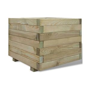 vidaXL Hochbeet 50x50x40 cm Holz Quadratisch