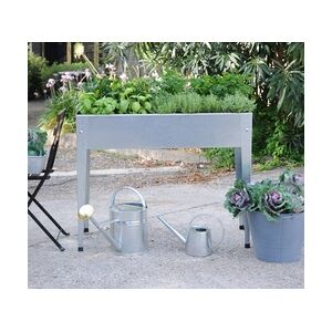 Herstera Garden Metall Hochbeet Urban   Silber   100x40x84 cm