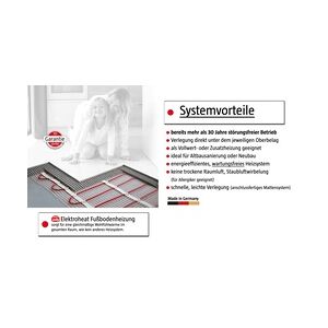 Jollytherm Fußbodenheizung Elektroheat  Set/Comfort 1m2  150Watt