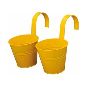 SIENA GARDEN   Blumentopf 2er Set, gelb, Ø16x14,5 cm