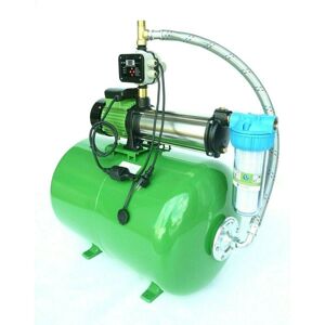 GmbH® Hauswasserwerk 100 Liter 11 Bar Druck 6000 L/h mit einstellb. Druckschalter mit lcd Display und Trockenlaufschutz - CHM
