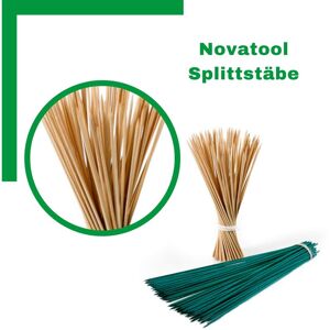 100x Novatool Splittstäbe 100x 60 cm x 5,5 mm i natur i Pflanzstäbe Rankhilfe Bambus vielseitig einsetzbar - Natur