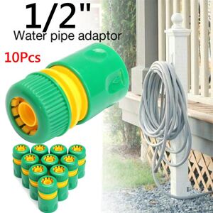 Sweet Lovely 10 Stück Schlauch Garten Leitungswasser Schlauch Rohrverbinder Quick Connect Adapter Fitting Bewässerung 1/2 Zoll