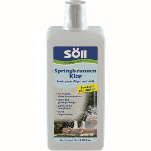 Söll GmbH Söll SpringbrunnenKlar, Für klares Wasser in Brunnen, Zier- und Wassertrögen, 1000 ml - Flasche