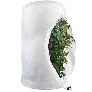Frostbeskyttelsesposer til planter, genanvendeligt plantebeskyttelsesbetræk med snøre, havefleeceposer vinter(hvid, L-120x180cm)