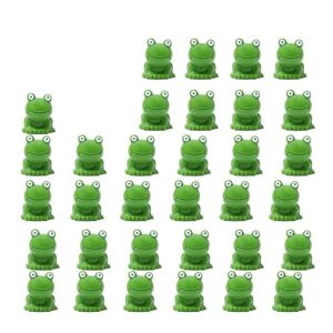 50 stk Mini Frøer Havedekor Harpiks Grøn frø Miniaturefigurer, Frøer Dyremodel Fairy Gard (FMY)-WELLNGS