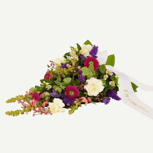 Interflora Bårebuket, farverig (Floristens kreative valg) med bånd