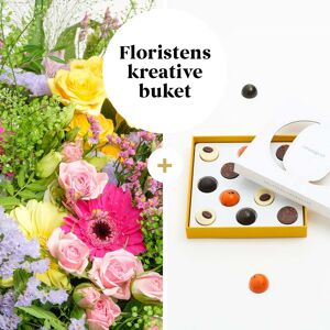 Interflora Floristens kreative buket med Orangeri Syd (12 stk.)