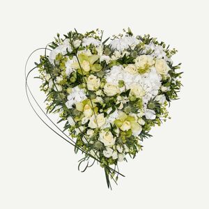 Interflora Blomsterhjerte i klassisk stil - creme