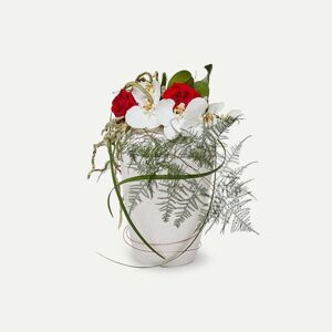 Interflora Urnepynt i klassisk stil - rød og hvid