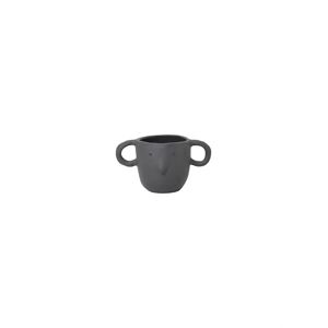 Ferm Living Mus Plant Pot Small H: 9 cm - Dark Grey