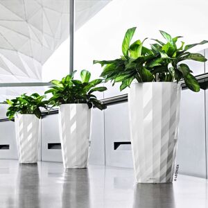 LECHUZA plantekrukke DIAMANTE Premium ALL-IN-ONE diam. 32 cm hvid