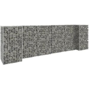 vidaXL H-formet gabion-plantekasse 260x40x80 cm stål