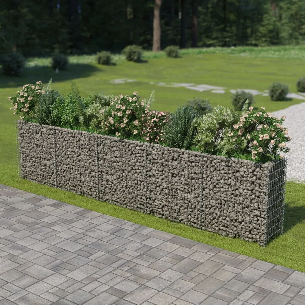 vidaXL gabion-højbed 450x50x100 cm galvaniseret stål