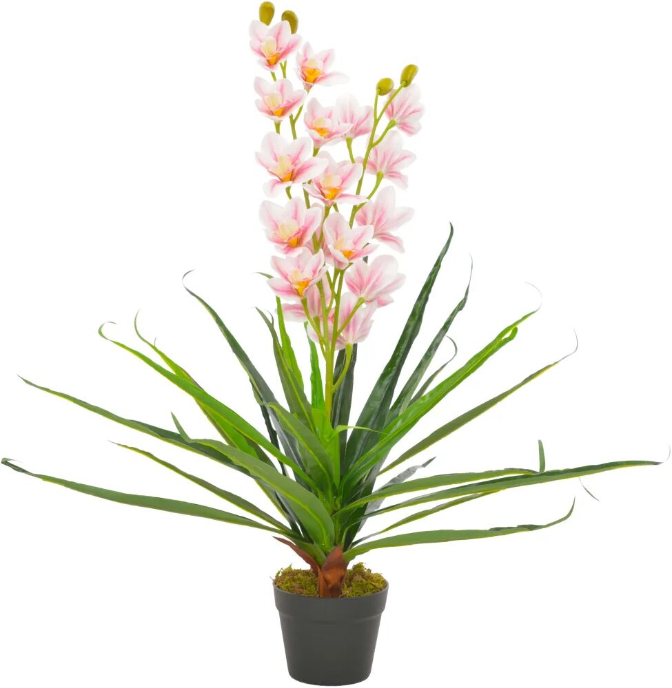 vidaXL kunstig plante orkidé med urtepotte pink 90 cm