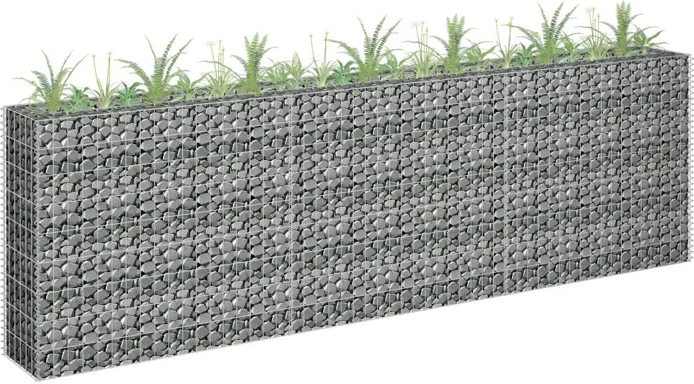 vidaXL gabion-højbed 270x30x90 cm galvaniseret stål