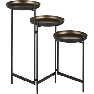 Maisons du Monde Soporte para plantas de metal negro