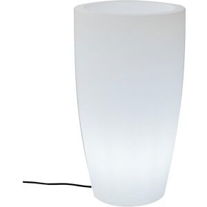 Newgarden Macetero alto con luz resistente al exterior luz blanca ø40x90 cm