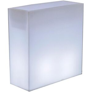 Newgarden Jardinera alta con luz polietileno resistente luz blanca 80x32x80 cm