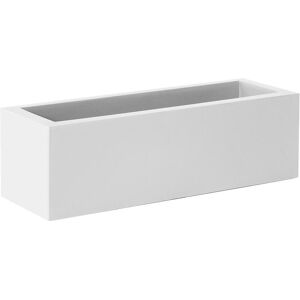 Newgarden Jardinera rectangular polietileno muy resistente blanco 100x40x36 cm