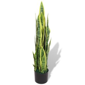 vidaXL Planta sansevieria artificial con macetero 90 cm verde