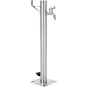 vidaXL Columna de agua de jardín acero inoxidable redonda 65 cm