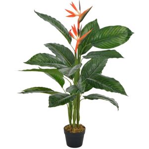 vidaXL Planta artificial strelitzia con macetero rojo 100 cm