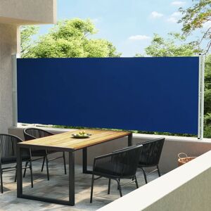 vidaXL Toldo lateral retráctil para patio azul 600x160 cm