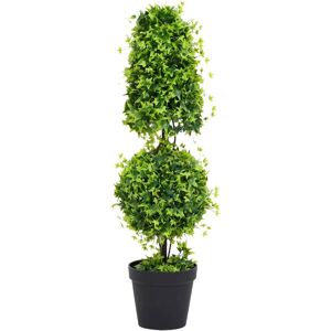 vidaXL Planta de Boj artificial con macetero verde 100 cm