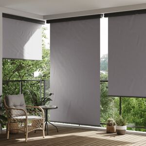 vidaXL Toldo lateral de balcón gris 145x250 cm