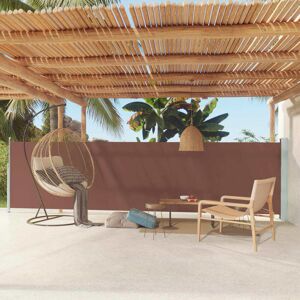 vidaXL Toldo lateral retráctil para patio marrón 140x600 cm