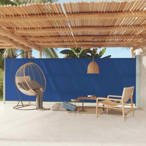 vidaXL Toldo lateral retráctil de jardín azul 180x600 cm