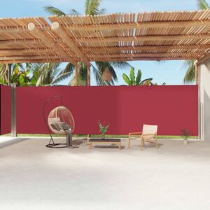 vidaXL Toldo lateral retráctil rojo 220x1200 cm