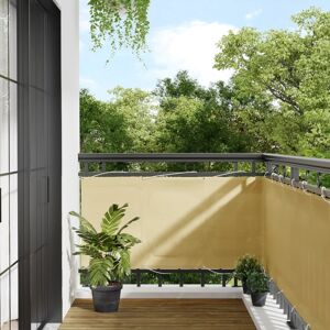 vidaXL Pantalla de balcón 100% poliéster Oxford color arena 75x400 cm
