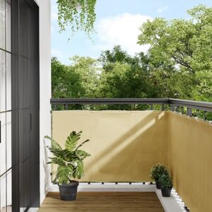 vidaXL Pantalla de balcón 100% poliéster Oxford color arena 90x300 cm