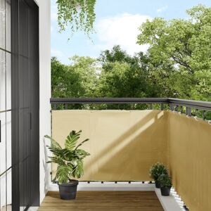 vidaXL Pantalla de balcón 100% poliéster Oxford color arena 90x400 cm