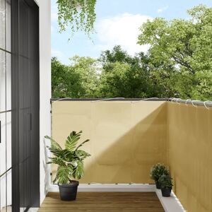 vidaXL Pantalla de balcón 100% poliéster Oxford color arena 120x800 cm