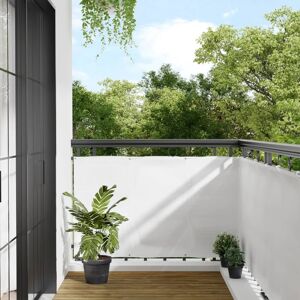 vidaXL Pantalla de balcón 100% poliéster Oxford blanco 90x700 cm