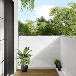 vidaXL Pantalla de balcón 100% poliéster Oxford blanco 120x1000 cm
