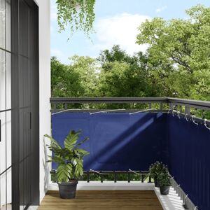 vidaXL Pantalla de balcón 100% poliéster Oxford azul 75x700 cm