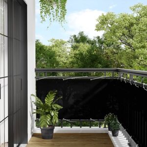 vidaXL Pantalla de balcón 100% poliéster Oxford negro 75x700 cm